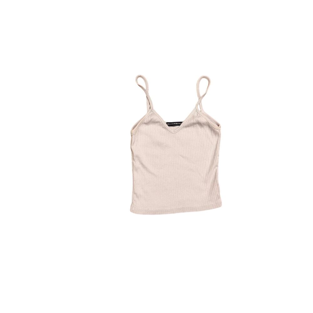 Brandy Melville Light Grey/Blue Ribbed Cami Tank Top – One Size